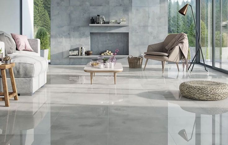 White Floor Tiles Enhancing Elegance and Space