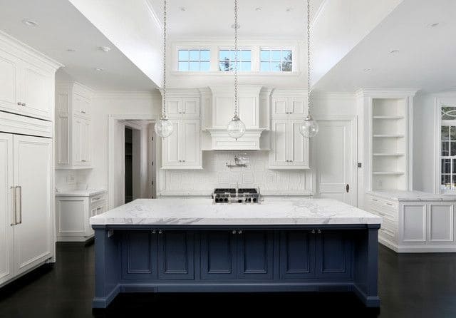 Modern White Kitchens The Beauty of Blue Islands